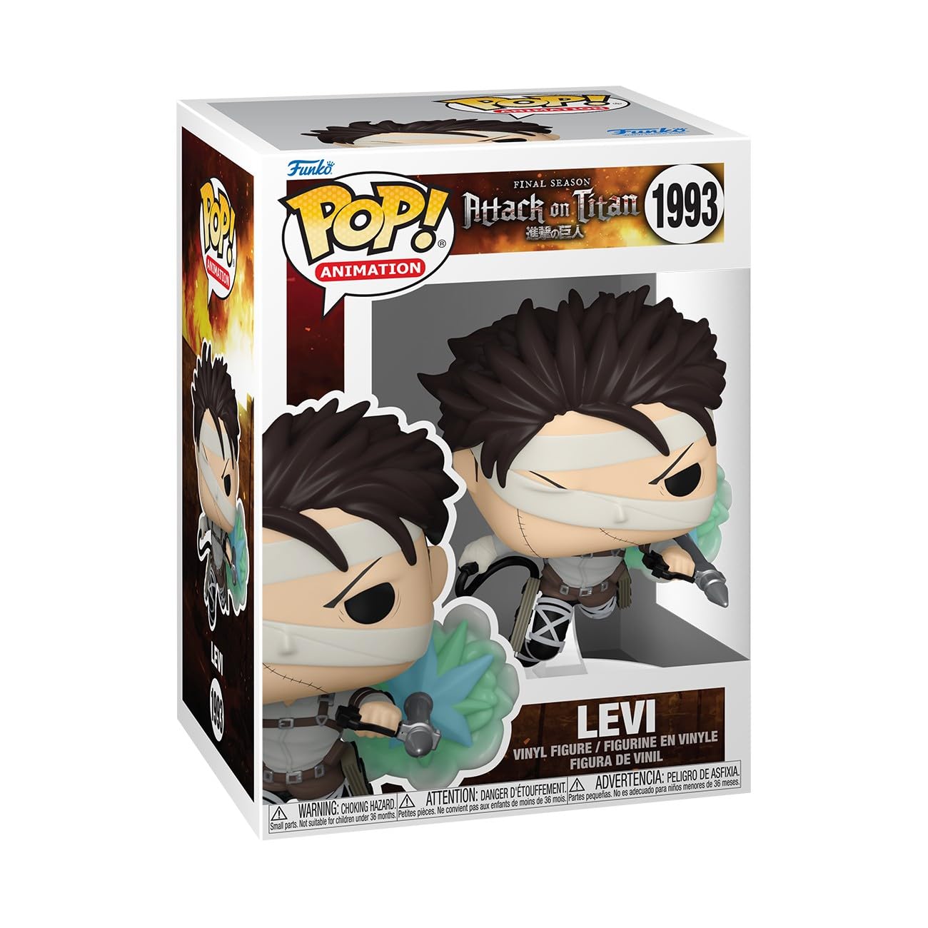 Funko Pop! Animation: Attack on Titan - Levi - Figura de vinilo coleccionable - Idea de regalo - Producto oficial - Juguetes para niños y adultos - Fans del anime - Figura modelo para coleccionistas y
