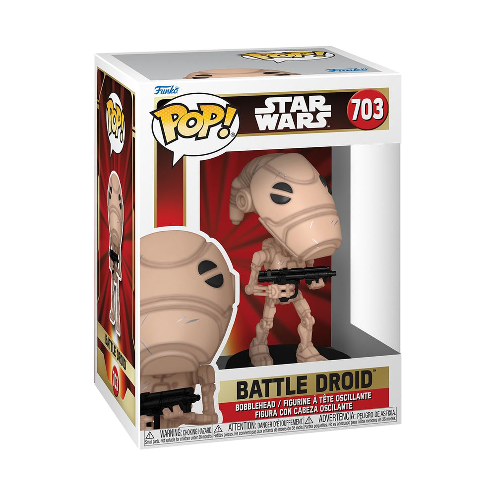 Funko Pop! Star Wars: Episodio 1 The Phantom Menace Anniversary - Battle Droid - Figura de vinilo coleccionable - Idea de regalo - Producto oficial - para niños y adultos - Fans de películas