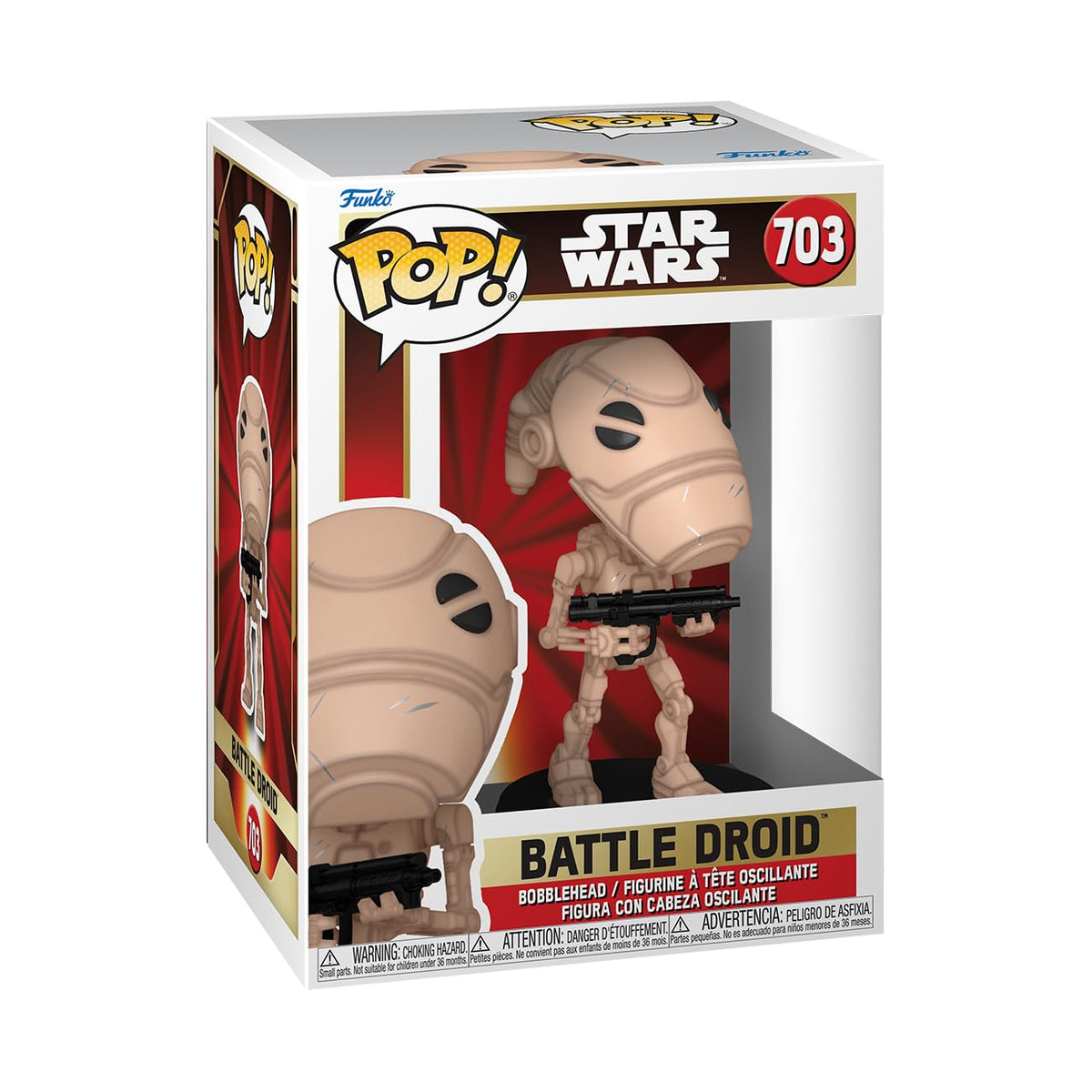 Funko Pop! Star Wars: Episodio 1 The Phantom Menace Anniversary - Battle Droid - Figura de vinilo coleccionable - Idea de regalo - Producto oficial - para niños y adultos - Fans de películas