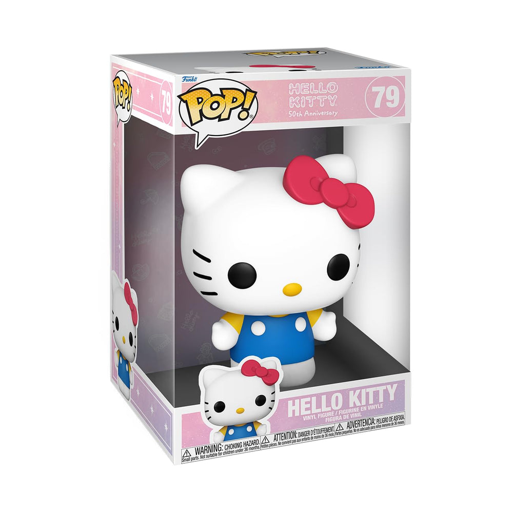 Funko Pop! Jumbo: Hello Kitty 50th - Figura de vinilo coleccionable de Hello Kitty - Idea de regalo - Producto oficial - para niños y adultos - Fans del anime - Figura modelo para coleccionistas y