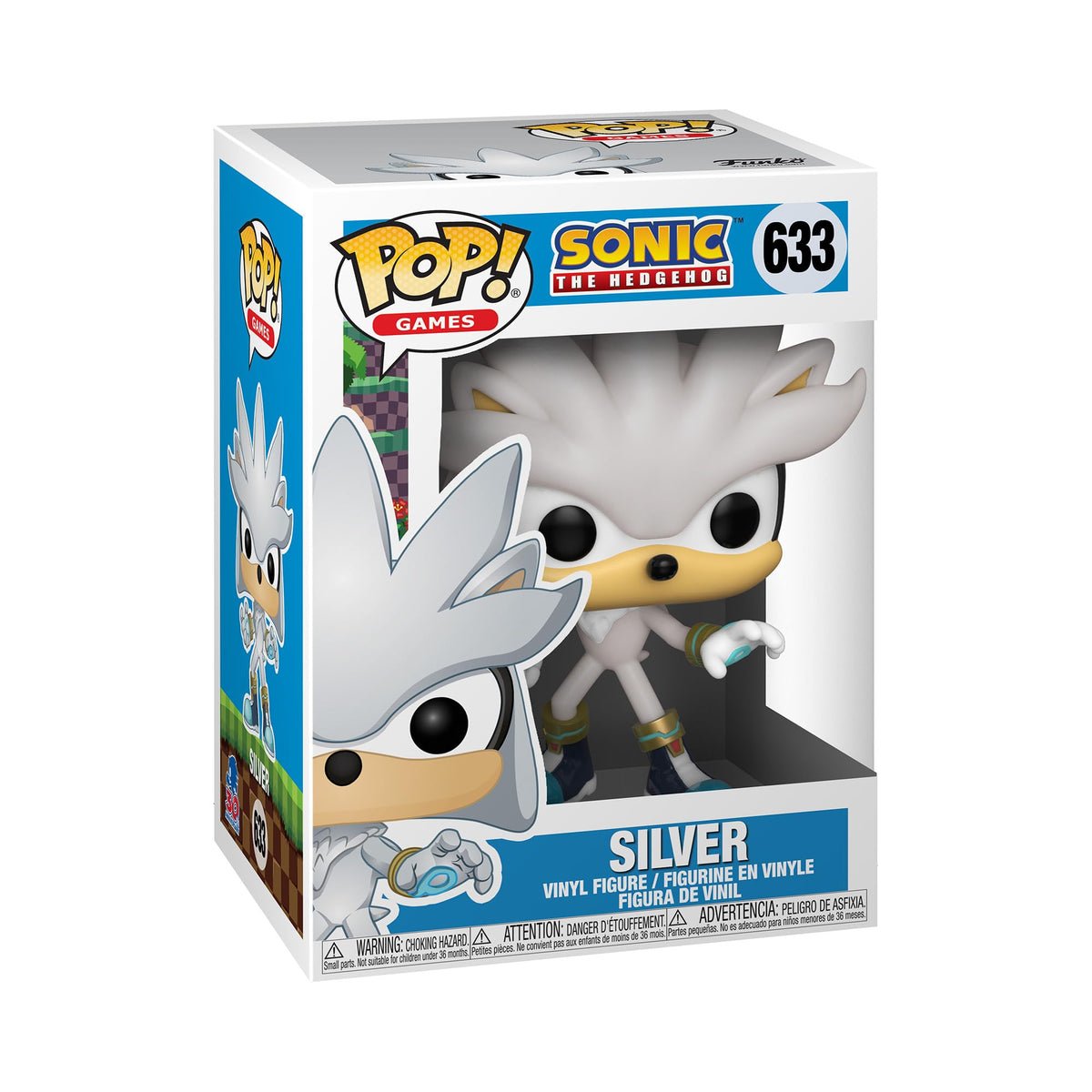 Funko Pop! Games: Sonic 30th Anniversary - Figura de vinilo Silver The Hedgehog, 3.75 pulgadas