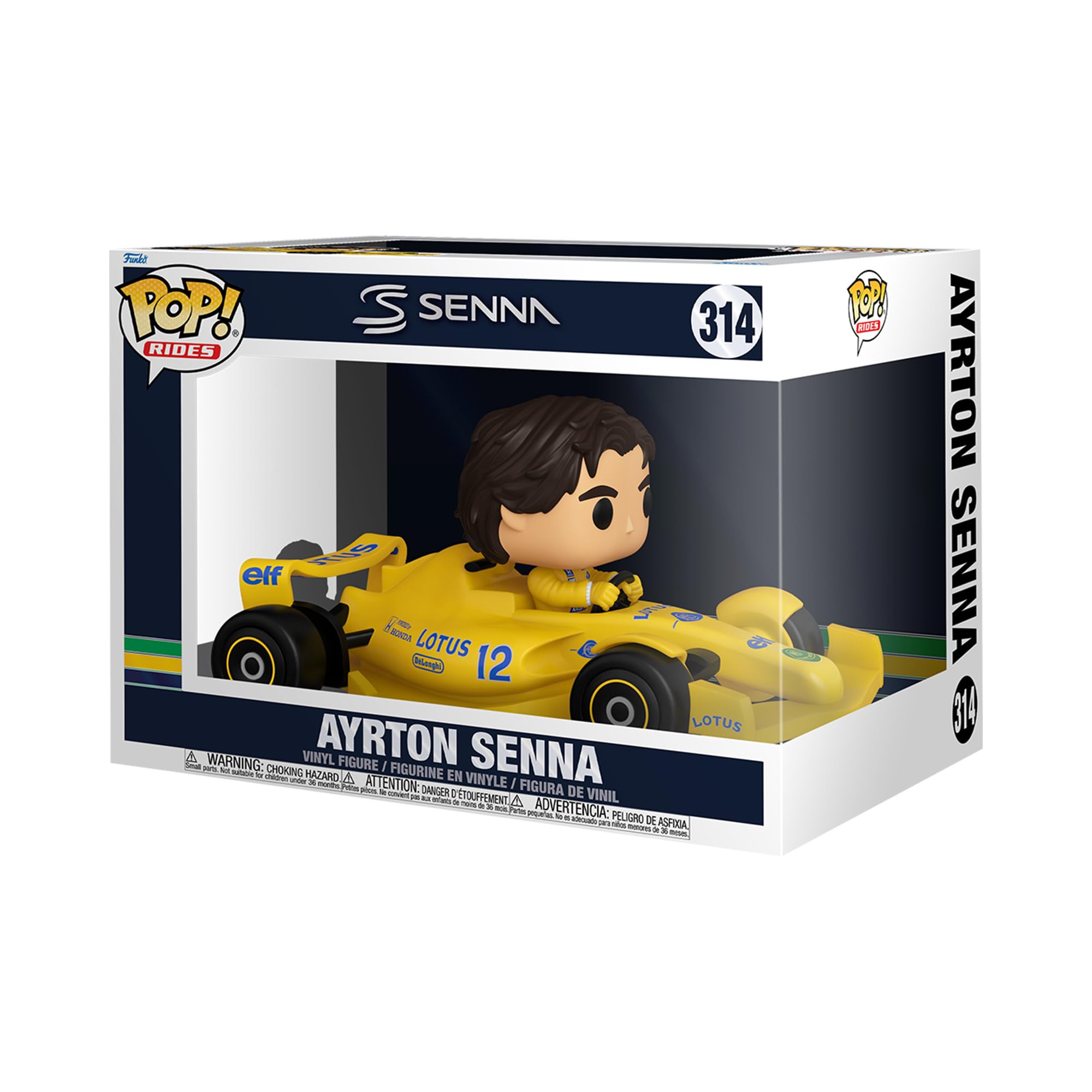 Funko Pop Rides Super Deluxe: - Ayrton Senna - Lucky Decade 100 - Senna - Figura de vinilo coleccionable - Idea de regalo - Producto oficial - Juguetes para niños y adultos - Fans de los deportes