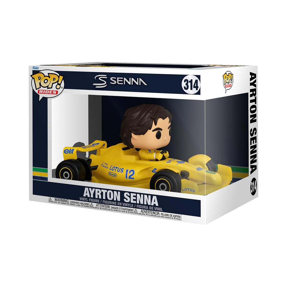 Funko Pop Rides Super Deluxe: - Ayrton Senna - Lucky Decade 100 - Senna - Figura de vinilo coleccionable - Idea de regalo - Producto oficial - Juguetes para niños y adultos - Fans de los deportes