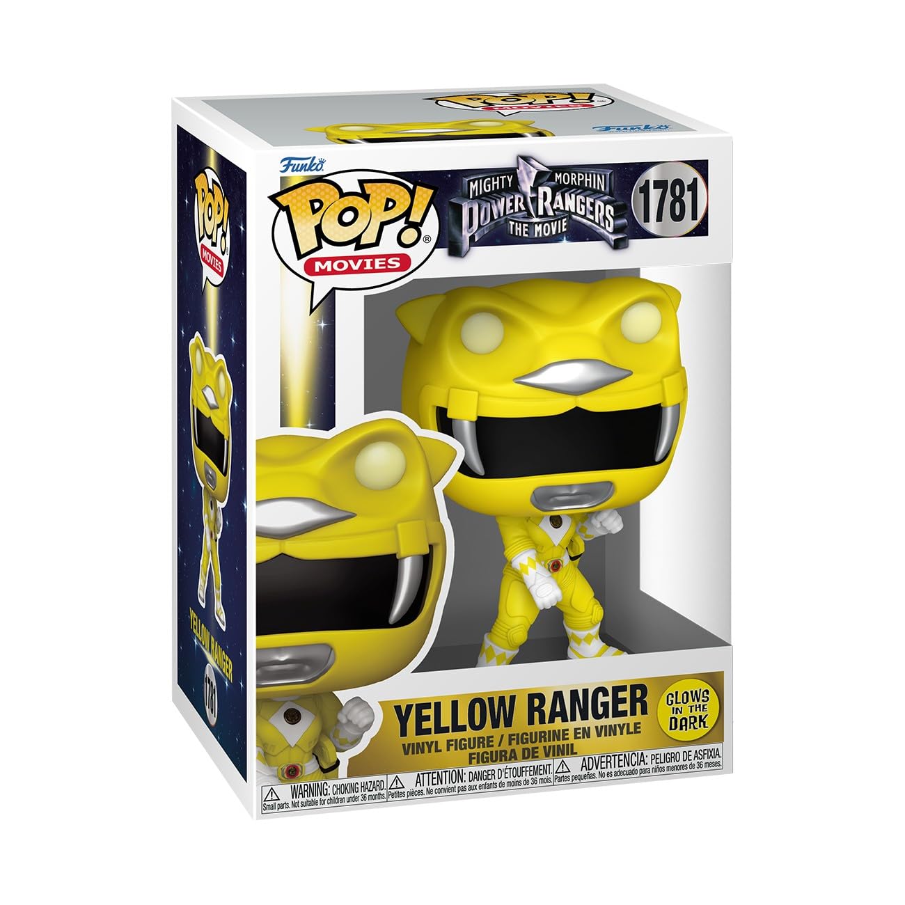 Funko Pop! Movies: Mighty Morphin Power Rangers: The Movie - Yellow Ranger - Película Power Rangers - Figura de vinilo coleccionable - Idea de regalo - Producto oficial - Juguetes para niños y adultos