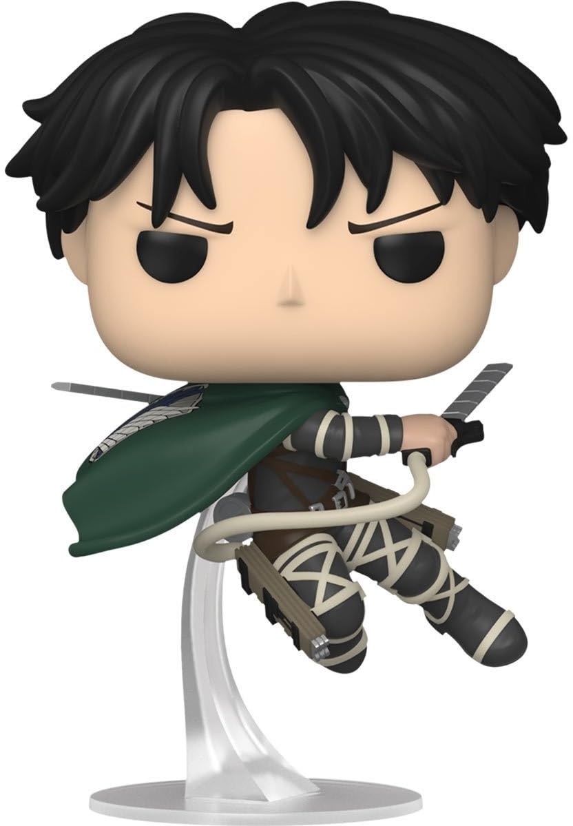 Funko - Ataque de los titanes - Figura de vinilo Pop! del capitán Levi Ackerman AAA exclusiva de anime