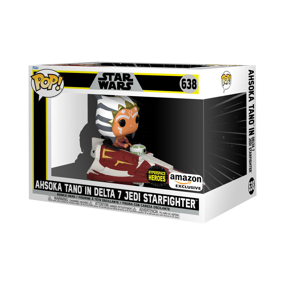 Funko Pop! Rides: Star Wars - Ahsoka Tano in Delta-7B - Star Wars: Clone Wars - Figura de vinilo coleccionable - Idea de regalo - Producto oficial - para niños y adultos - Fans de la televisión