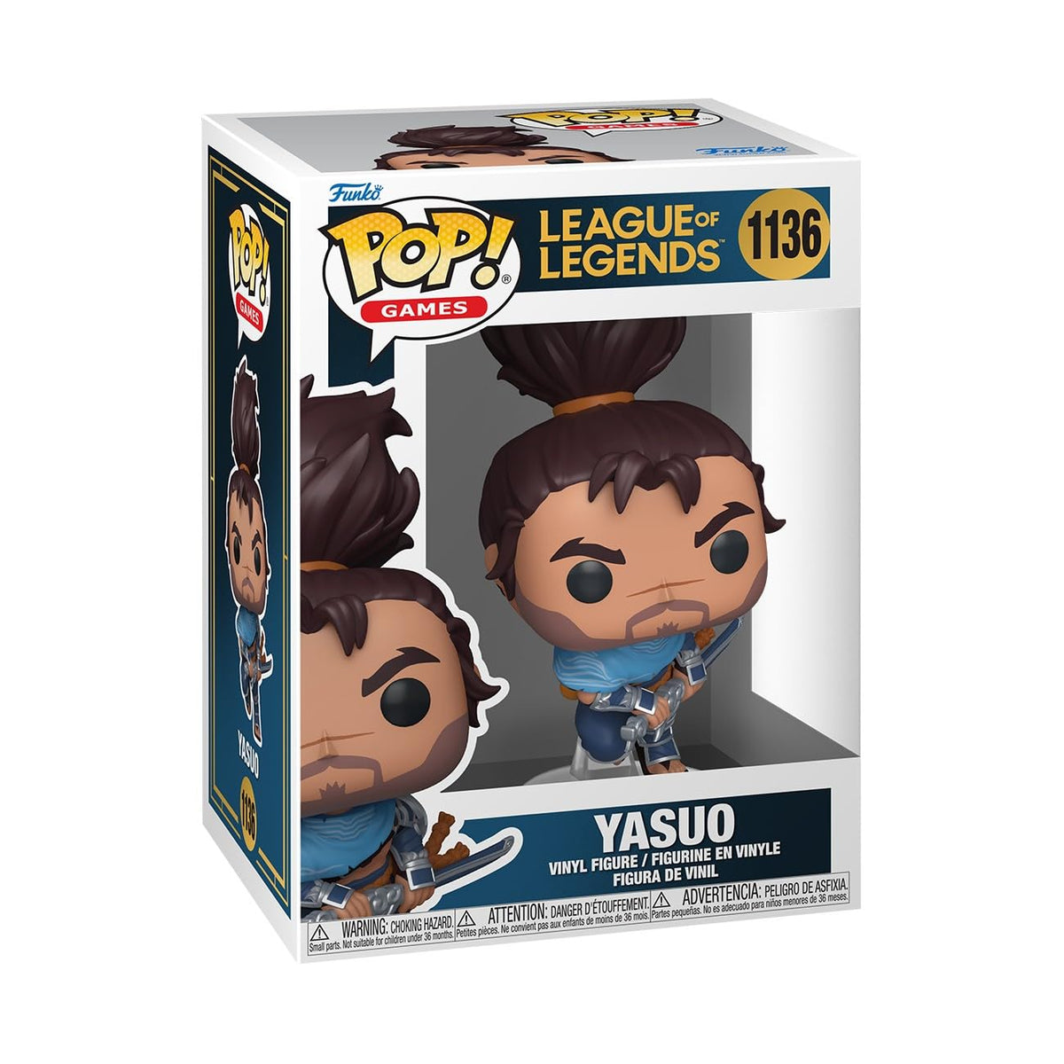 Funko Pop! Games: League of Legends - Yasuo - Figura de vinilo coleccionable - Idea de regalo - Producto oficial - Juguetes para niños y adultos - Fans de videojuegos - Figura modelo para