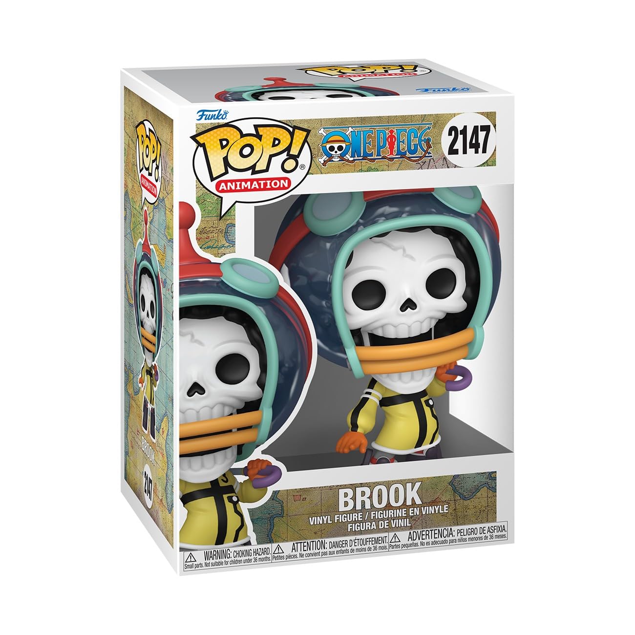 Funko Pop! Animation: One Piece - Brook - Egg Arc - Figura de vinilo coleccionable - Idea de regalo - Producto oficial - Juguetes para niños y adultos - Fans del anime - Figura modelo para