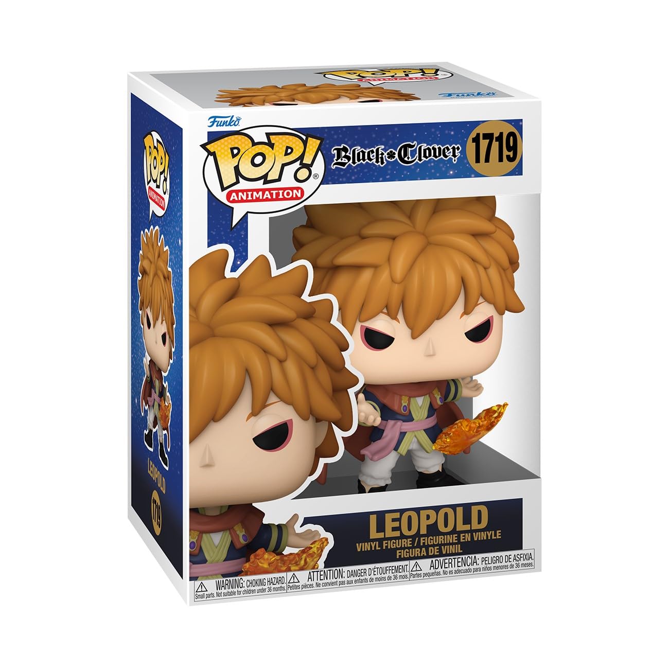 Funko Pop! Animation: Black Clover - Leopold Vermillion - Figura de vinilo coleccionable - Idea de regalo - Producto oficial - para niños y adultos - Fans del anime - Figura modelo para coleccionistas
