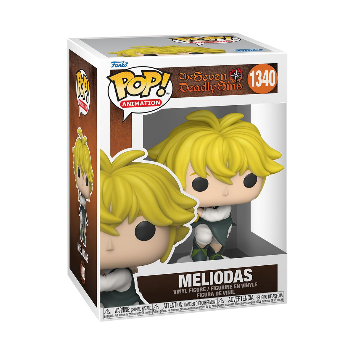 Funko Pop! Animation: Seven Deadly Sins - Meliodas con postura de mostrador completo - Figura de vinilo coleccionable - Idea de regalo - Producto oficial - para niños y adultos - Fans del anime -