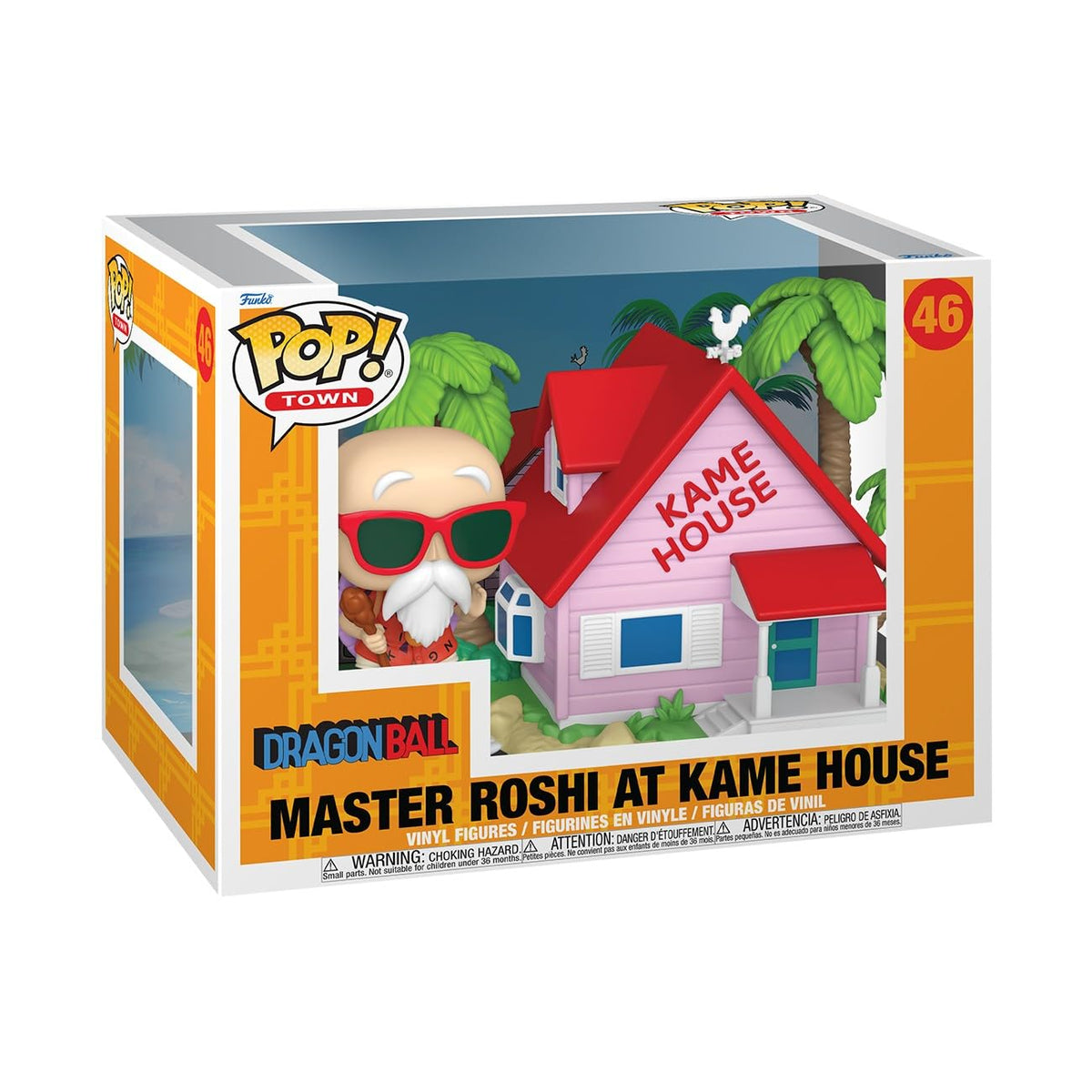 Funko Pop! Town: Dragon Ball - Master Roshi at Kame House - Figura de vinilo coleccionable - Idea de regalo - Producto oficial - Juguetes para niños y adultos - Fans del anime - Figura modelo para