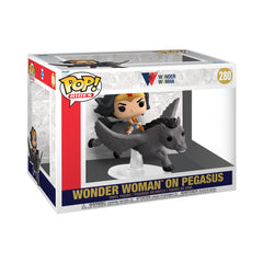 Funko POP Ride Super Deluxe: Wonder Woman 80th - Mujer Maravilla en Pegaso, Multicolor (54989)