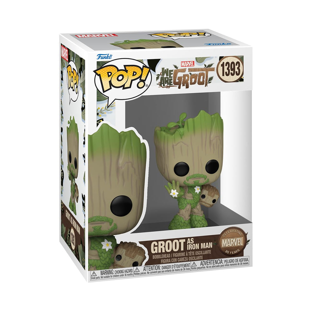 Funko Pop! Marvel: We are Groot - Iron Man - Groot Shorts - Figura de vinilo coleccionable - Idea de regalo - Producto oficial - para niños y adultos - Fans de la televisión - Figura modelo para