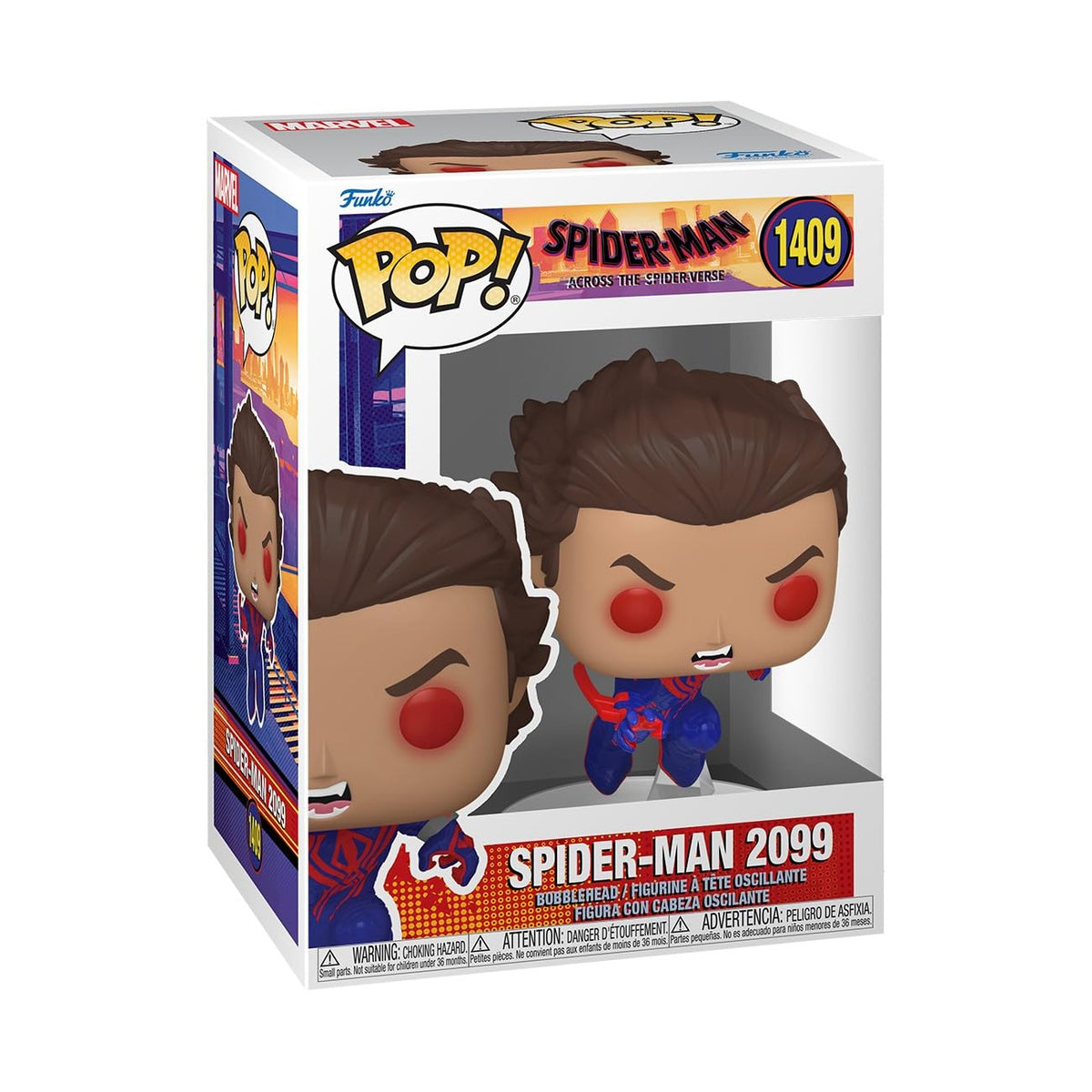Funko Pop! Marvel: Spider-Man Across The Spider-Verse - Spider-Man 2099 - Desenmascarado - Figura de vinilo coleccionable - Idea de regalo - Producto oficial - para niños y adultos - Fans de películas