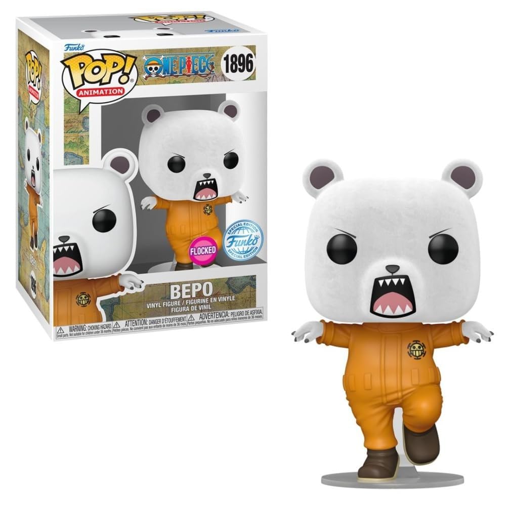 Funko Pop! Animación: One Piece - Bepo (Flocado) Figura (AAA Anime Exclusive)