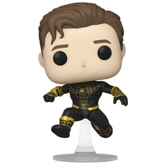 Funko Figura de Spiderman No Way Home: (negro/dorado) (desenmascarado) (exclusivo de anime AAA)