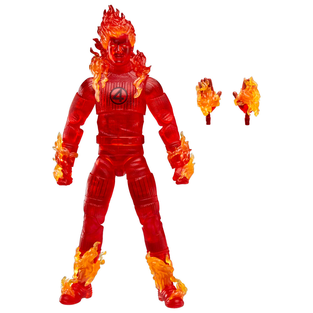 Marvel Legends Series La antorcha humana, Los 4 fantásticos: Primeros pasos Johnny Storm película figura de acción coleccionable de 6 pulgadas