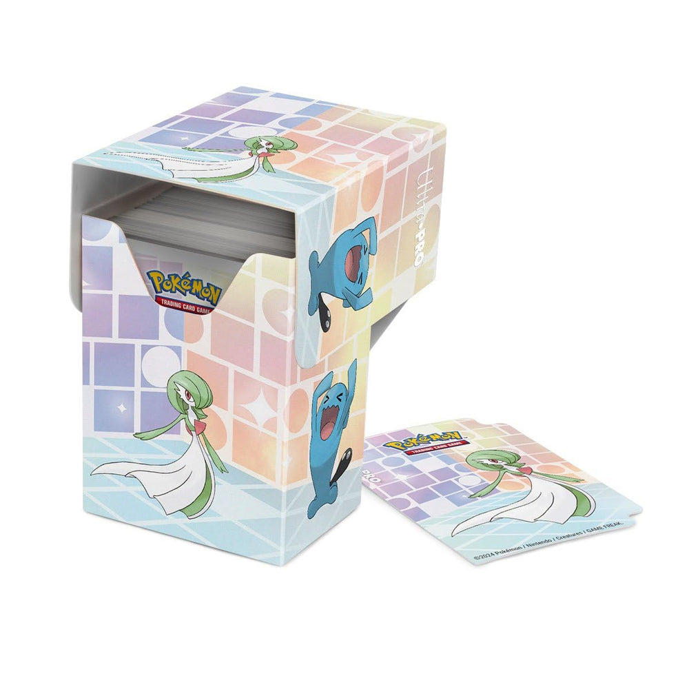 Ultra Pro - Gallery Series Trick Room Full View Deck Box® para Pokémon, diseño vibrante favorito del coleccionista, gran capacidad, duradero, resistente, caja de almacenamiento de tarjetas TCG,