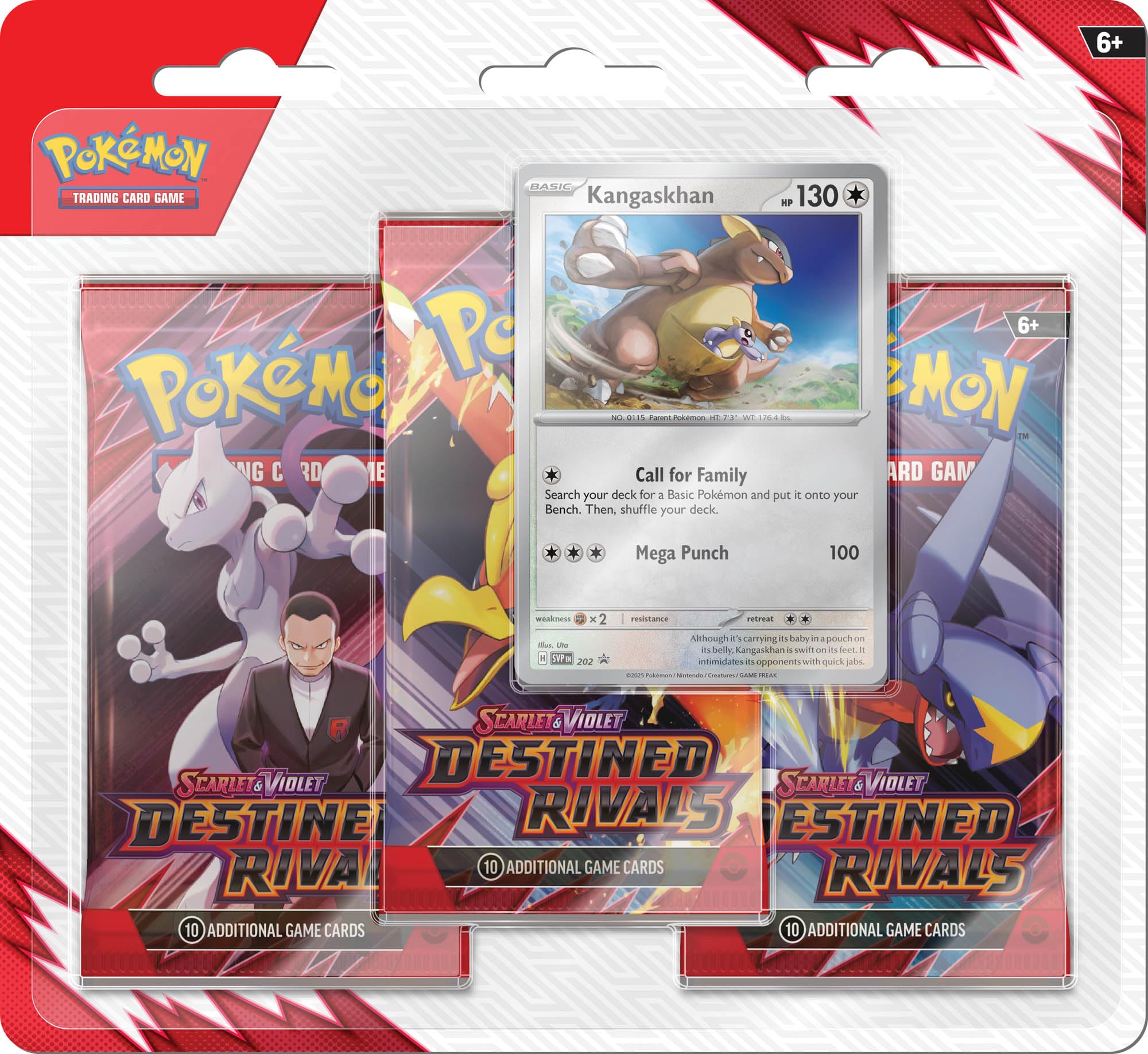 Pokemon TCG Scarlet &amp Violet Destined Rivals Three Booster Bundle (6 sobres)