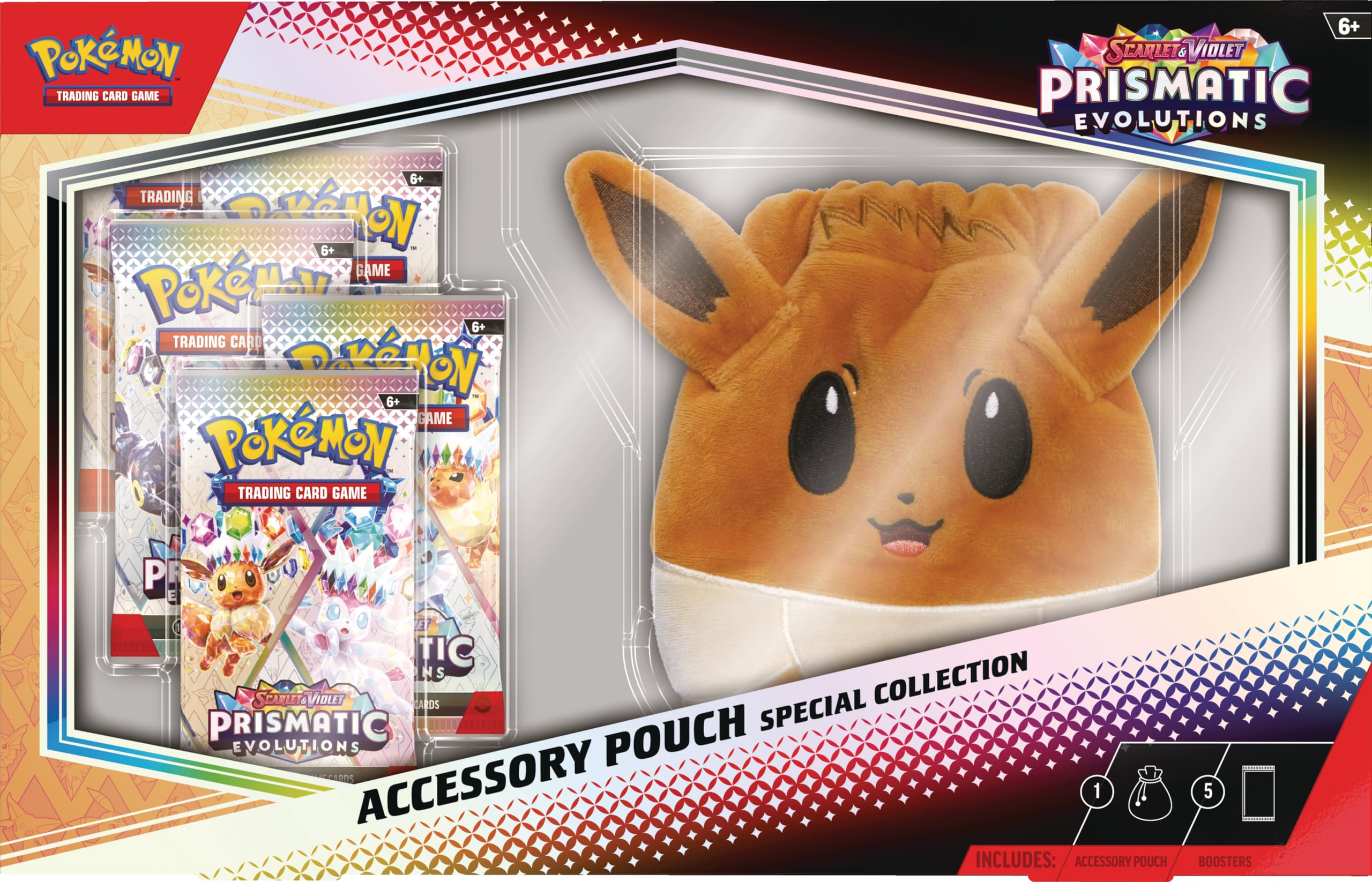 Pokemon TCG: Scarlet &amp Violet—Prismatic Evolutions - Bolsa de accesorios Colección especial