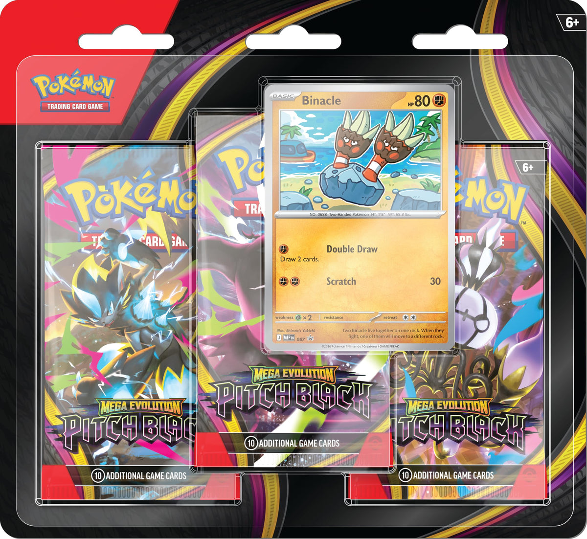 Preventa Pokemon TCG: Mega Evolution - Pitch Black 3 Booster Pack Blister