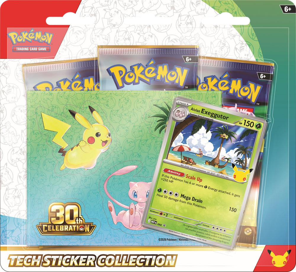 Pokémon TCG: Colección de pegatinas tecnológicas de celebración 30
