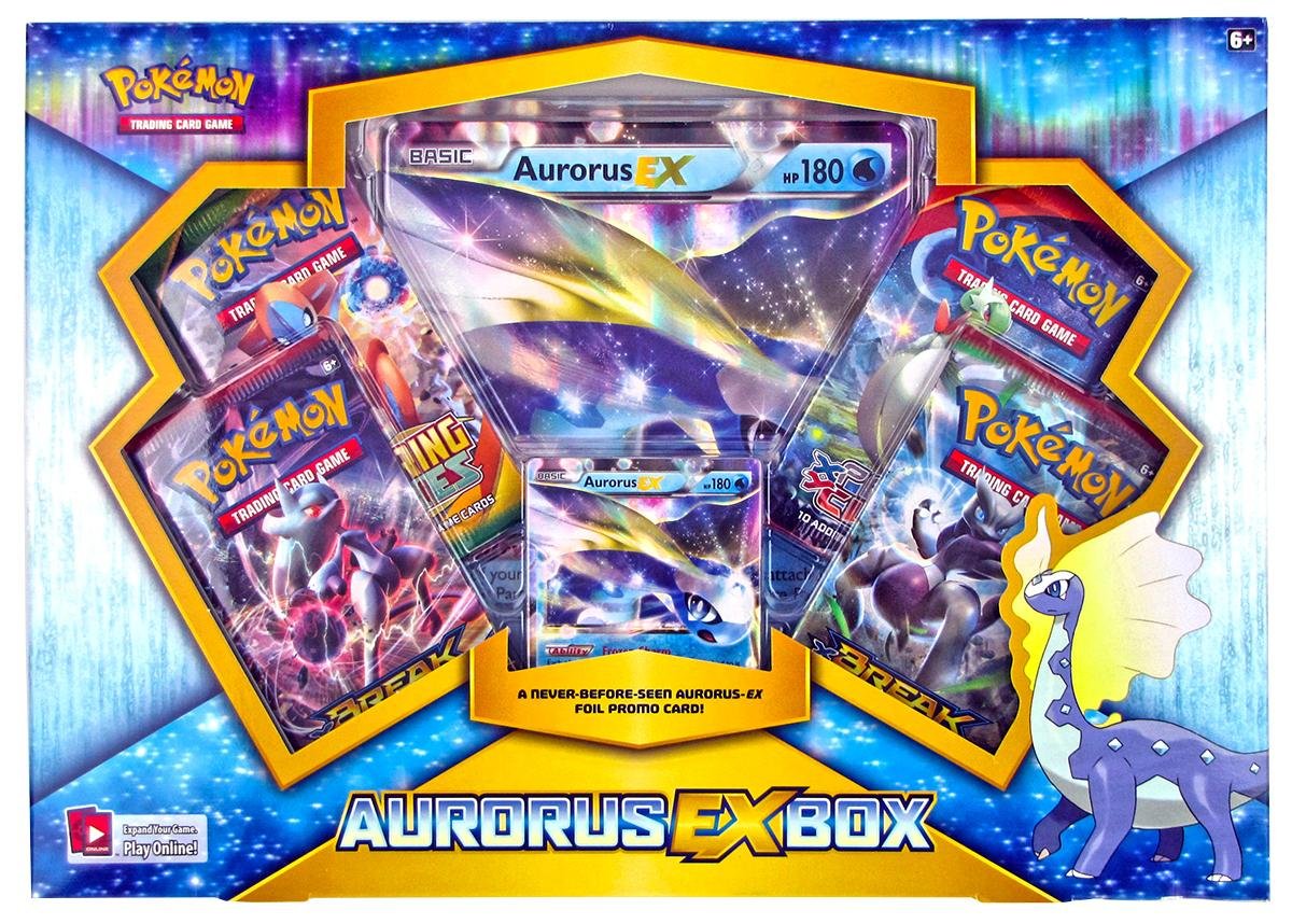 Pokemon TCG: Aurorus EX Pokemon Box - Contiene 4 paquetes de refuerzo y tarjeta Aurorus EX Rare Pokemon