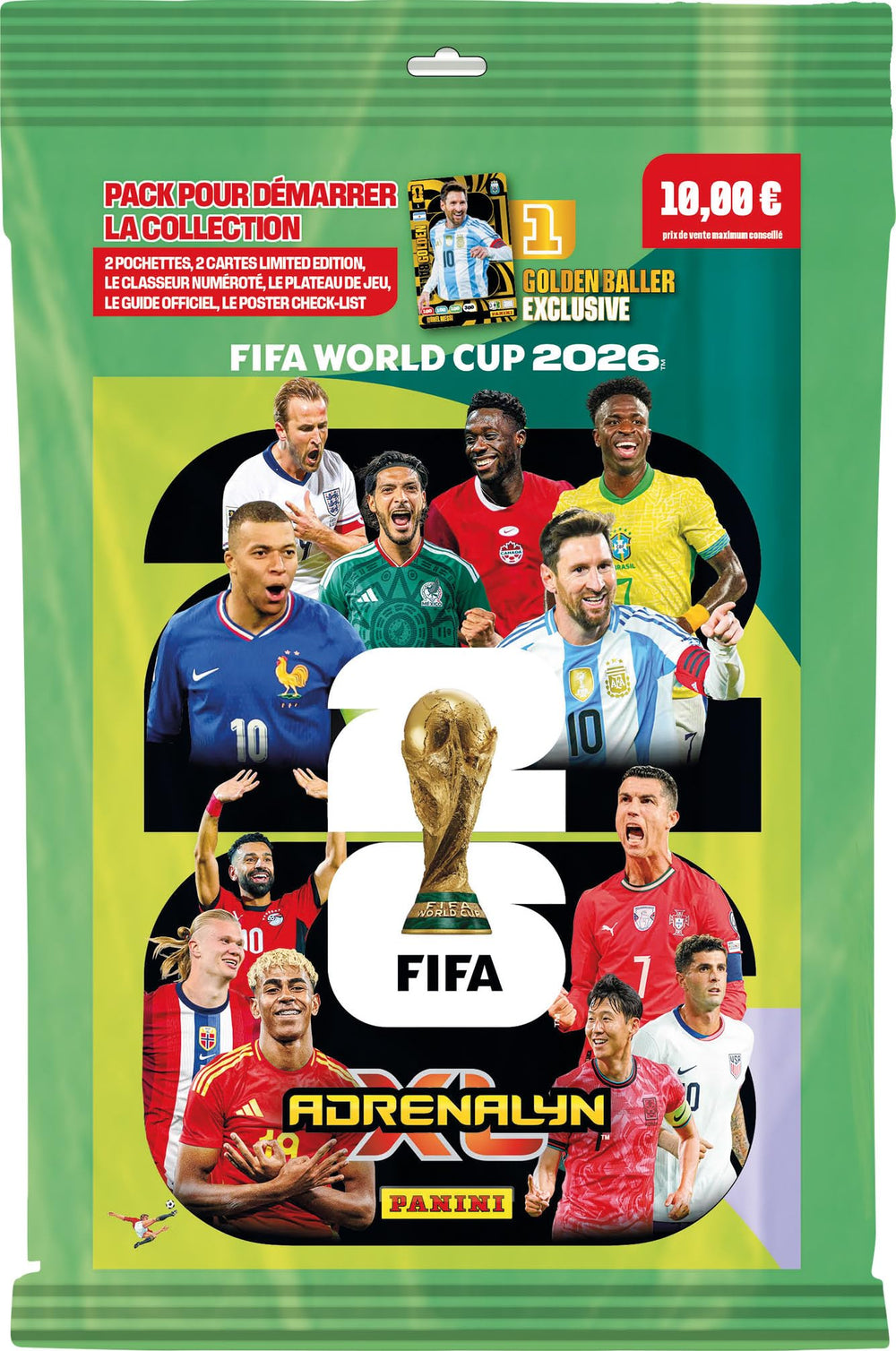 Paquete de inicio Adrenalyn XL de la Copa Mundial de la FIFA 2026