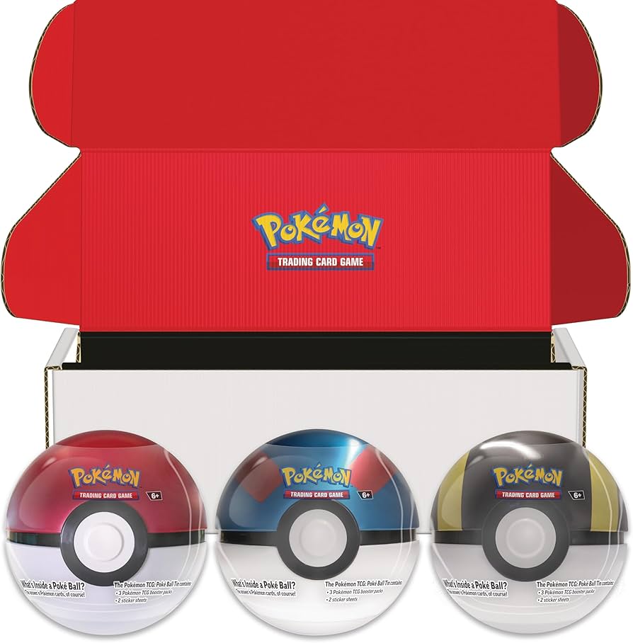 Pokemon TCG: Poke ball Tin Bundle - 3 Pack
