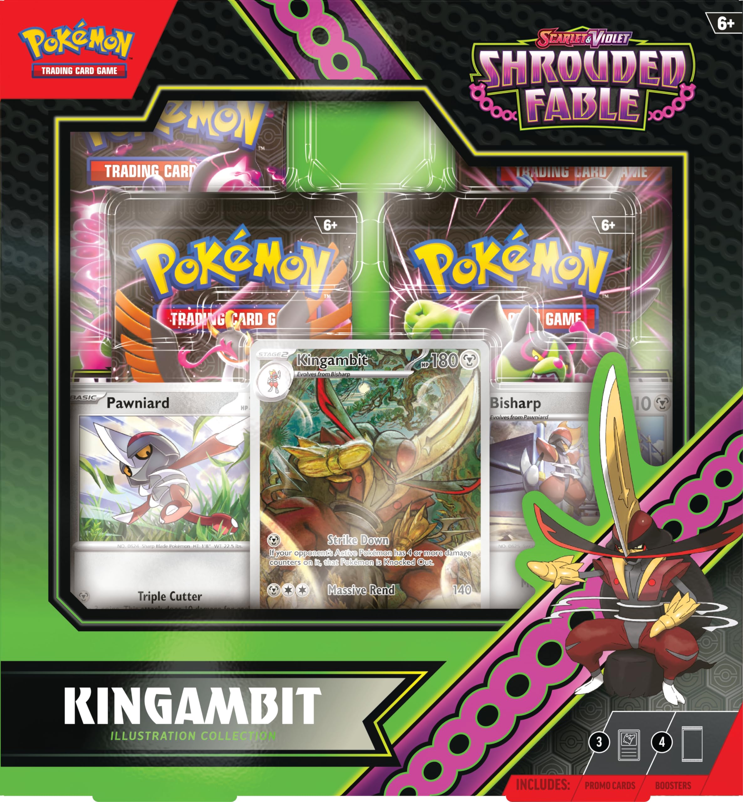 Pokemon TCG: fábula envuelta en escarlata y violeta: Colección de ilustraciones KINGAMBIT