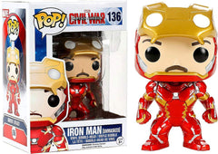 Funko POP! FK7225 - Figura de vinilo desenmascarado de Marvel Captain America 3 Civil War Iron Man de edición limitada de 3.94 pulgadas