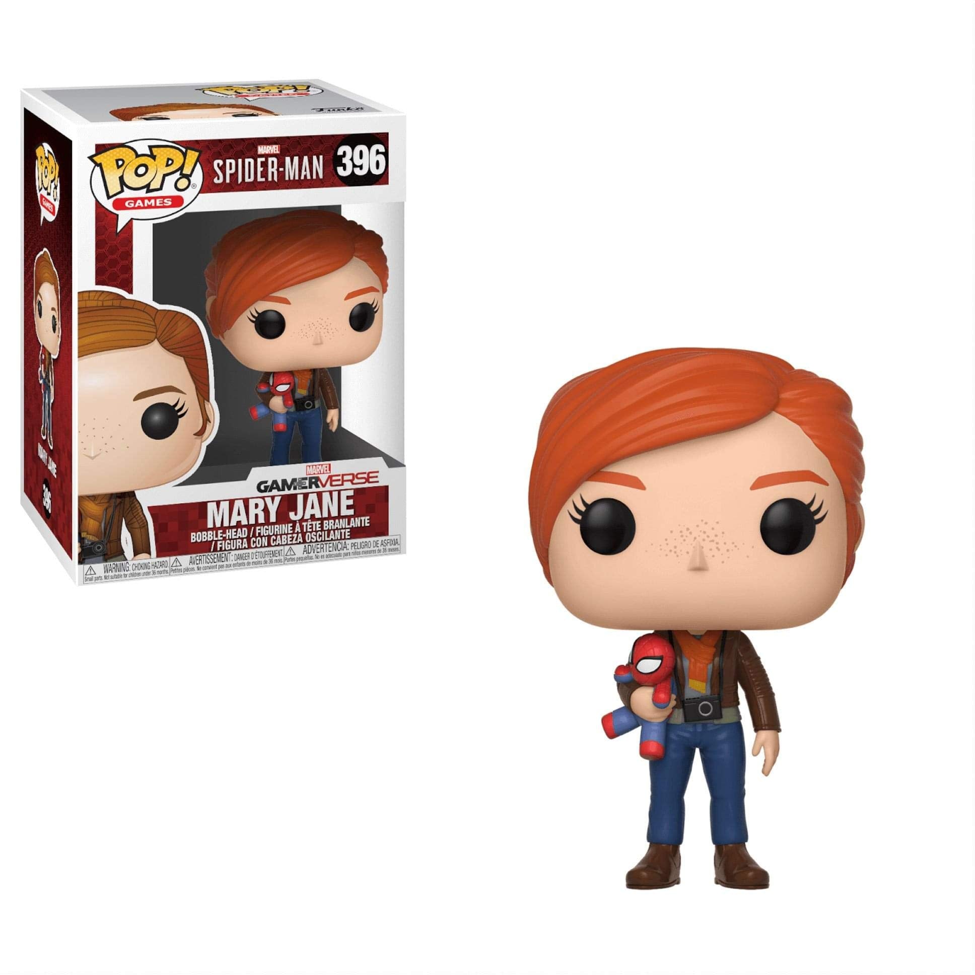 Funko Pop Marvel Games: Spider-Man - Figura coleccionable de Mary Jane, multicolor