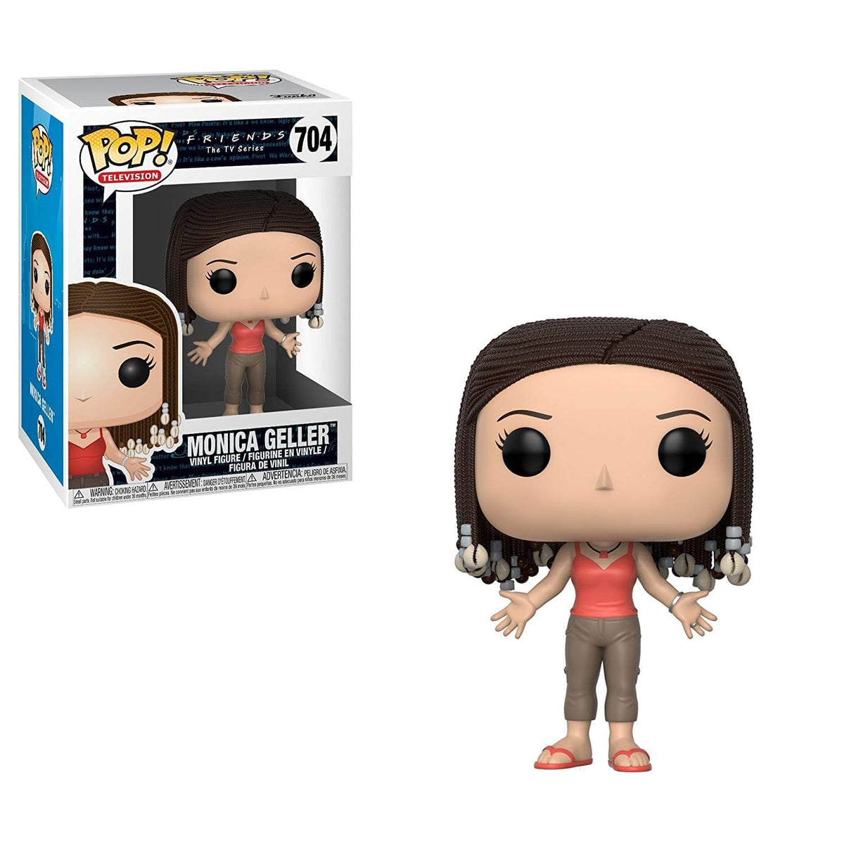 Funko Pop! Vinyl: Friends: Vacation Monica Geller - 1/6 probabilidades para variante de persecución rara - Figura de vinilo coleccionable - Idea de regalo - Producto oficial - para niños y adultos - Fans de la televisión