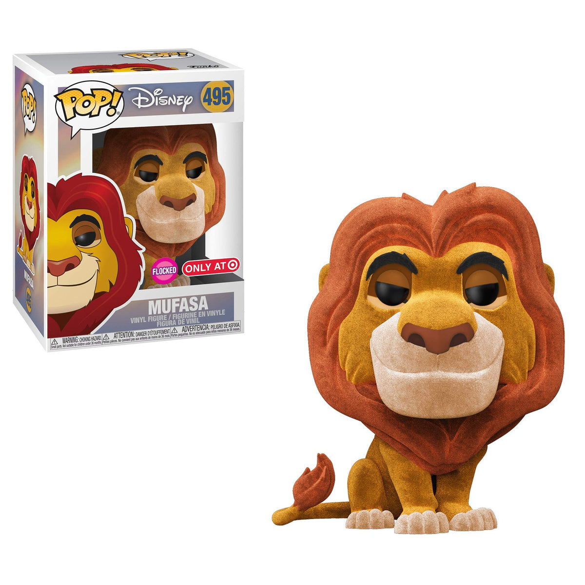 POP! Disney Mufasa Figura de vinilo 495 - Exclusivo flocado