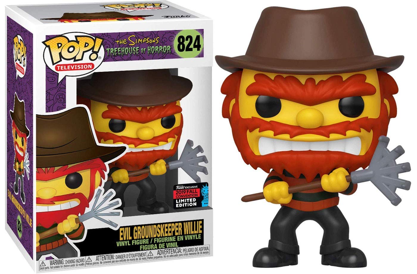 Funko Pop! Animación: Simpsons - Evil Groundskeeper Willie, Fall Convention Exclusive - Vaulted