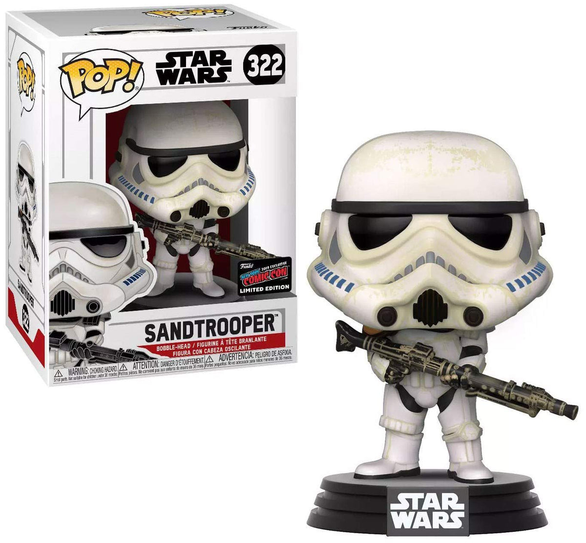 Pop Star Wars Figura de acción de 3.75 pulgadas Star Wars - Sandtrooper 322 Exclusivo