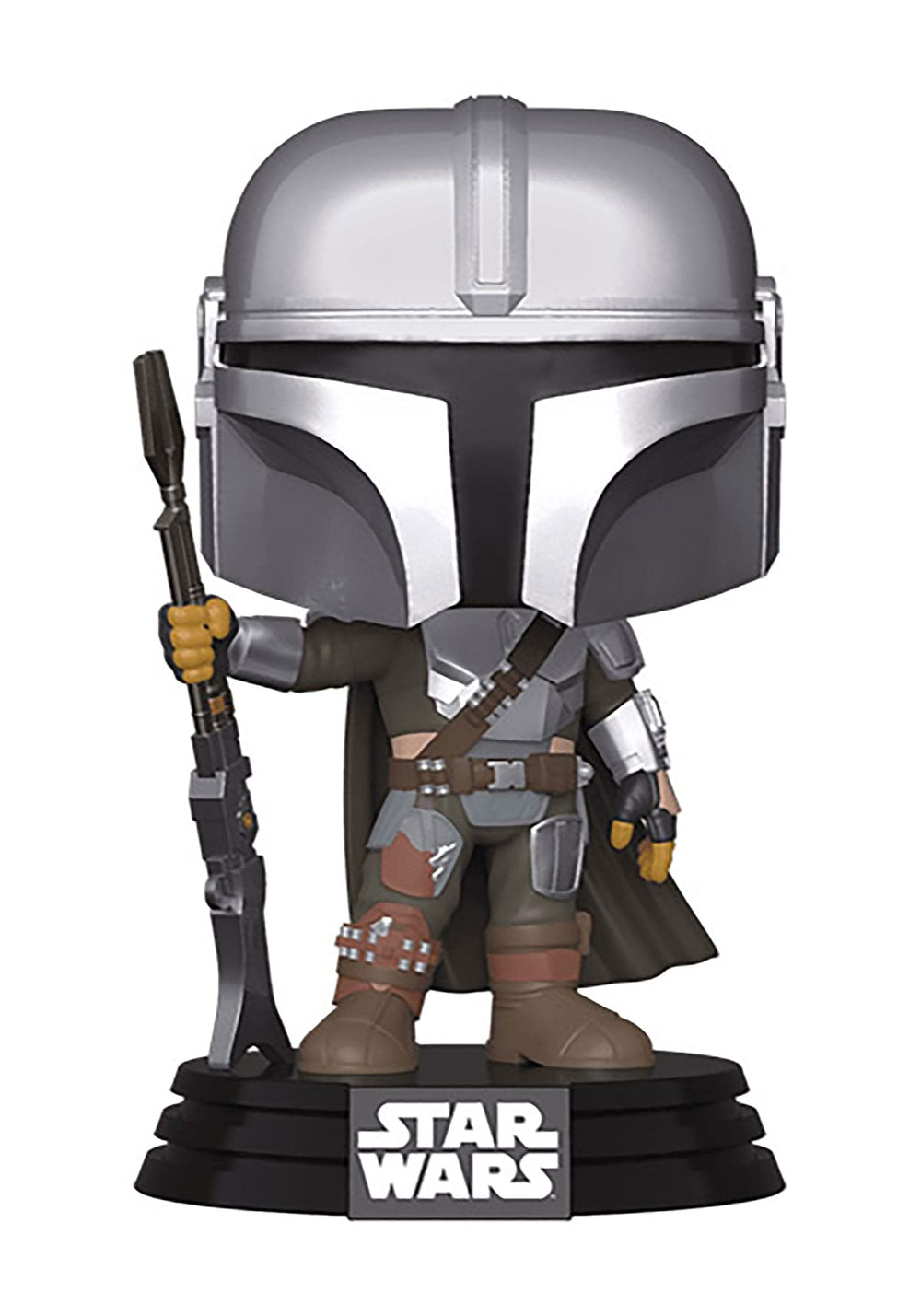 Funko Pop! Star Wars: Figura de acción de The Mandalorian, cabeza de vinilo con muñequito de The Mandalorian