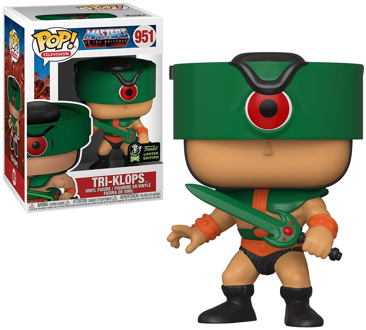 Funko POP! Televisión: Maestros del Universo 951 - Tri-Klops ECCC 2020 Exclusivo