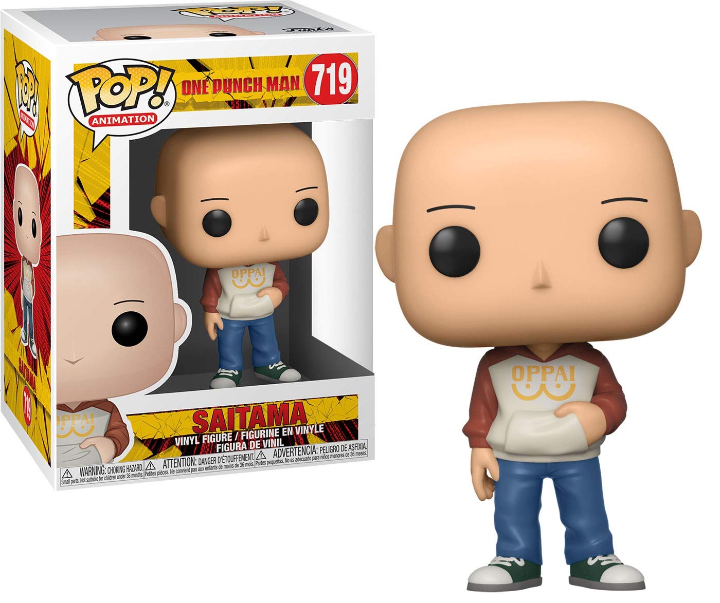 Funko Pop! Anime: One Punch Man - Saitama casual, multicolor, 3.75 pulgadas