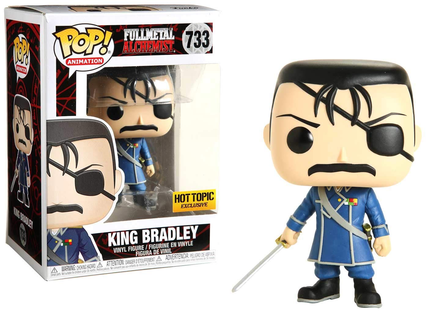 Funko Fullmetal Alchemist Pop! Animation King Bradley Figura de vinilo Tema candente Exclusivo Multi None