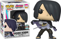 Funko Boruto Naruto Next Generations Pop! Figura de vinilo de la serie especial exclusiva de Sasuke Uchiha [con capa, 1 brazo]