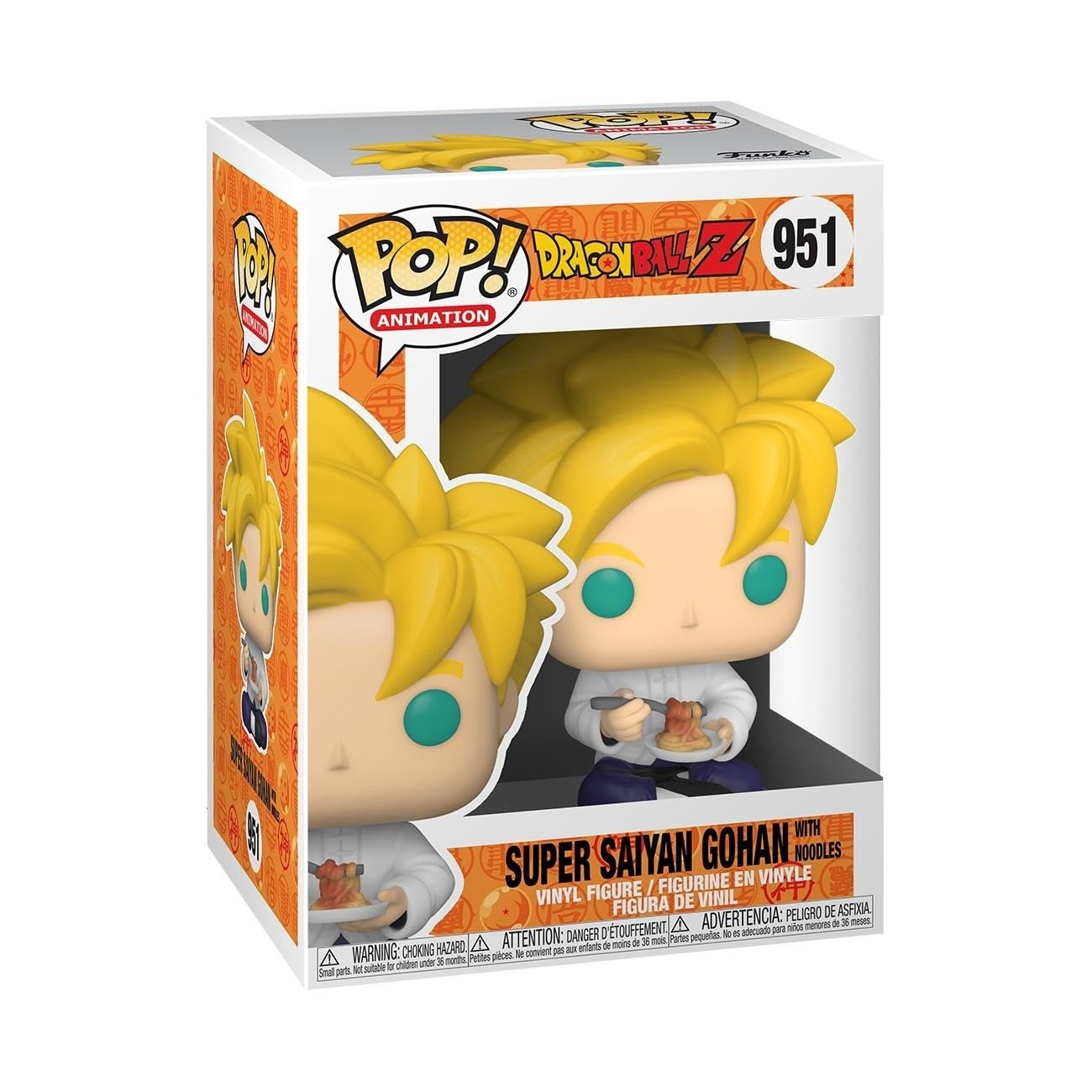 Funko Pop Animation: Dragon Ball Z - SS Gohan con fideos - Figura de vinilo coleccionable - Idea de regalo - Producto oficial - Juguetes para niños y adultos - Fans del anime - Figura modelo para