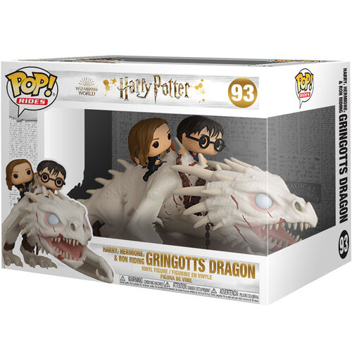 Funko Pop! Harry Potter - Harry, Hermione, &amp Ron Riding Gringgotts Dragon 93