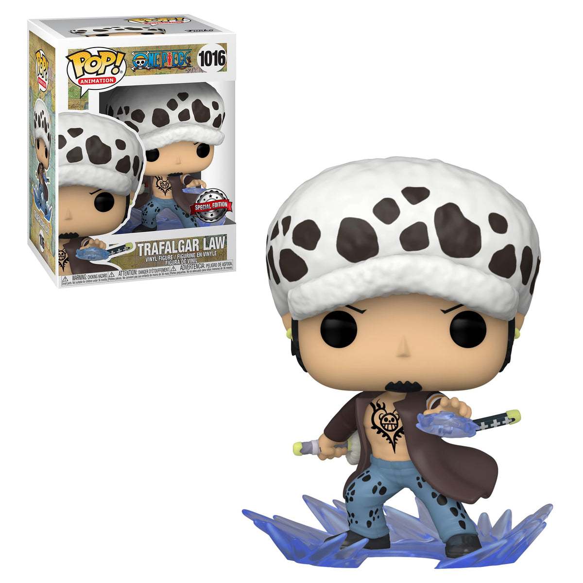 Funko Pop! Animation: One Piece Trafalgar D. Law - Figura de vinilo exclusiva - Edición especial 1016