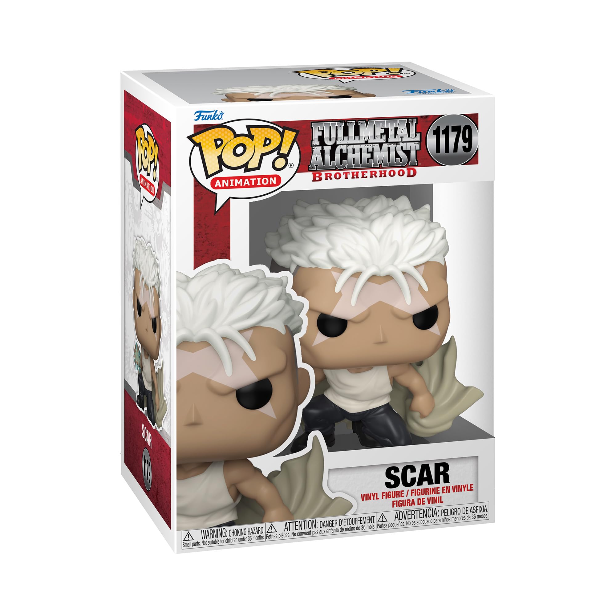 Funko Pop Animation: Full Metal Alchemist: Brotherhood - Cicatriz - Figura de vinilo coleccionable - Idea de regalo - Producto oficial - Juguetes para niños y adultos - Fans del anime - Figura modelo para coleccionistas