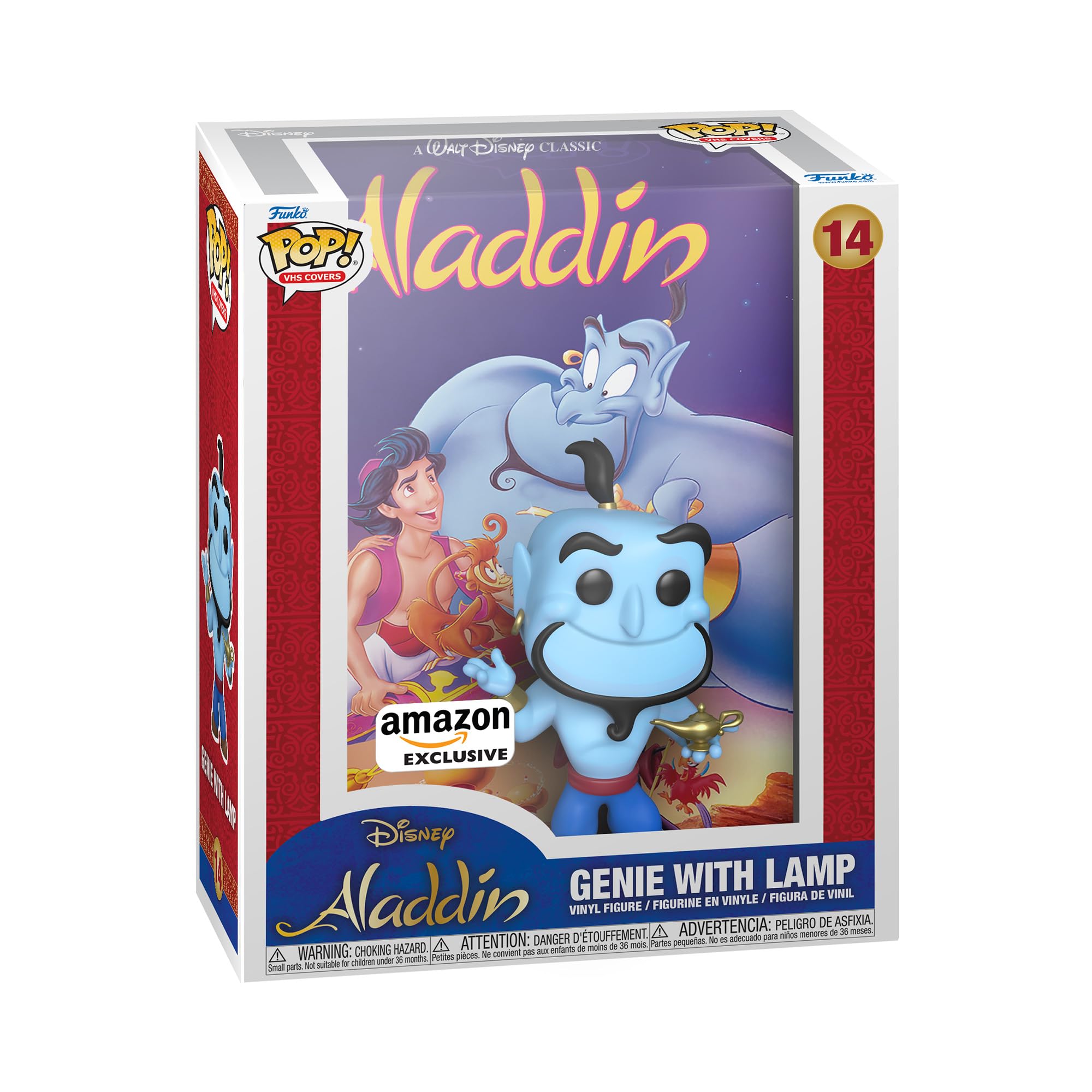 Funko Pop! Portada de VHS: Disney - Aladdin, Genio con lámpara (exclusivo de Amazon)