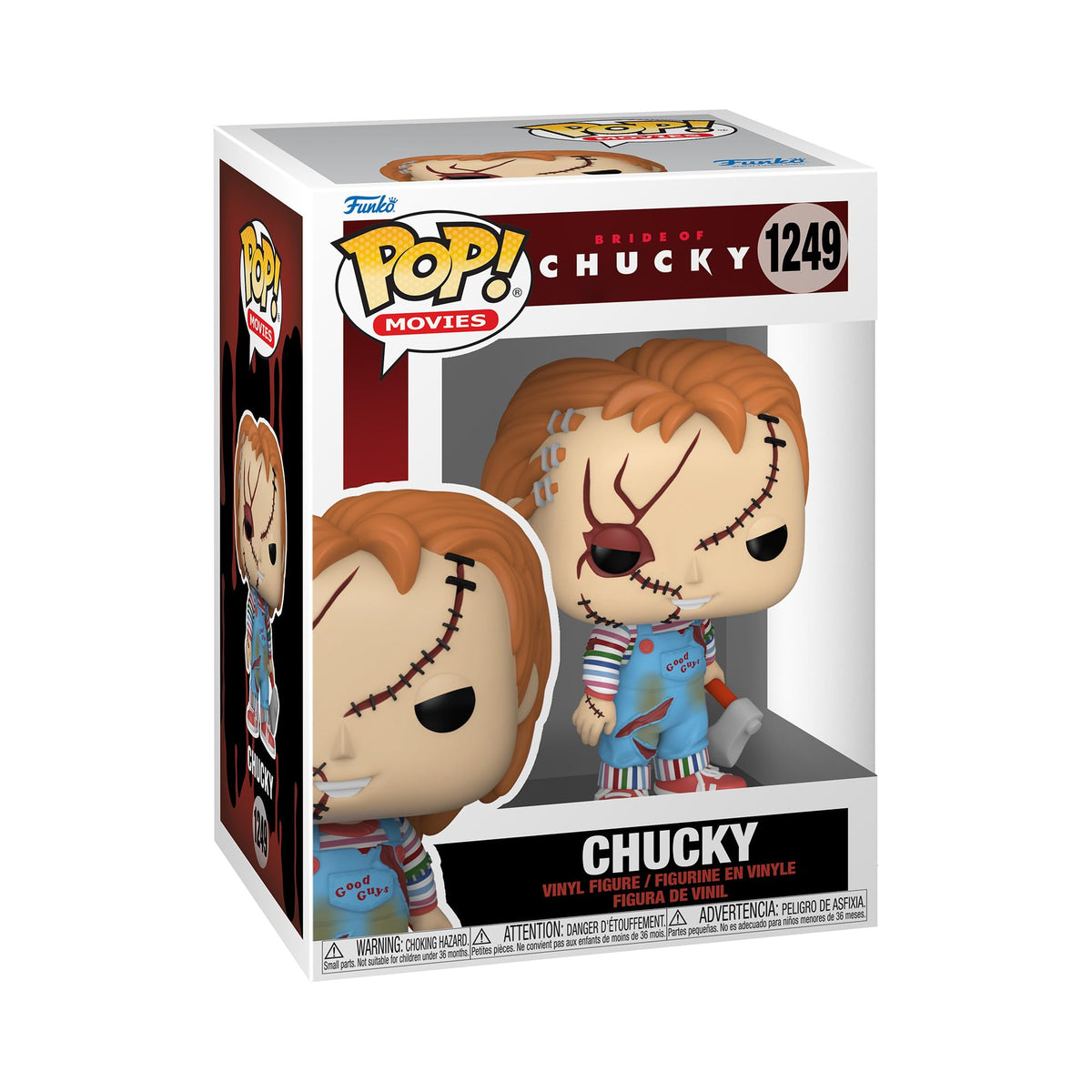 Funko Pop! Movies: Bride of Chucky - Chucky - Figura de vinilo coleccionable - Idea de regalo - Producto oficial - Juguetes para niños y adultos - Fans del terror - Figura modelo para coleccionistas y exhibidores
