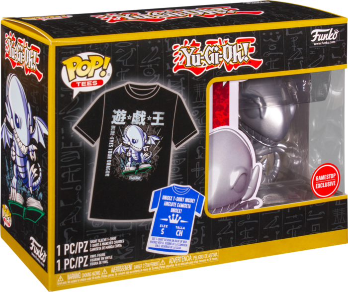 Yu-Gi-Oh! - Blue Eyes Toon Dragon Metallic Pop! Vinyl &amp T-Shirt Box Set (talla S)