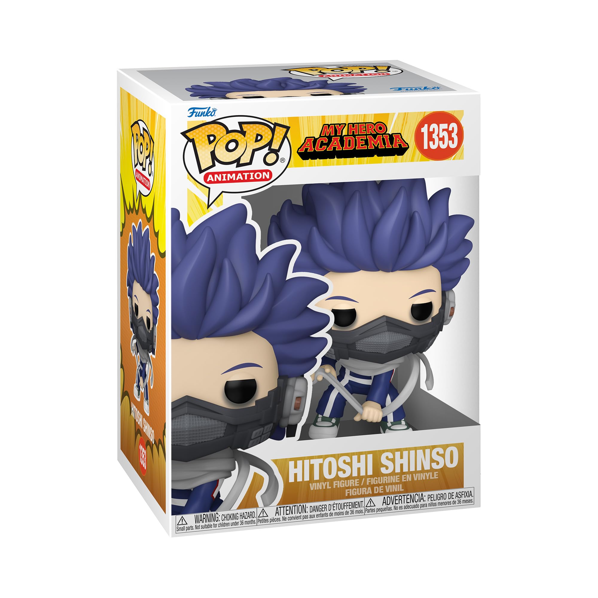 Funko Pop! Animation: MHA - Hitoshi Shinso - 1/6 probabilidades para variante de persecución rara - My Hero Academia - Figura de vinilo coleccionable - Idea de regalo - Producto oficial - para niños y adultos - Fans del anime