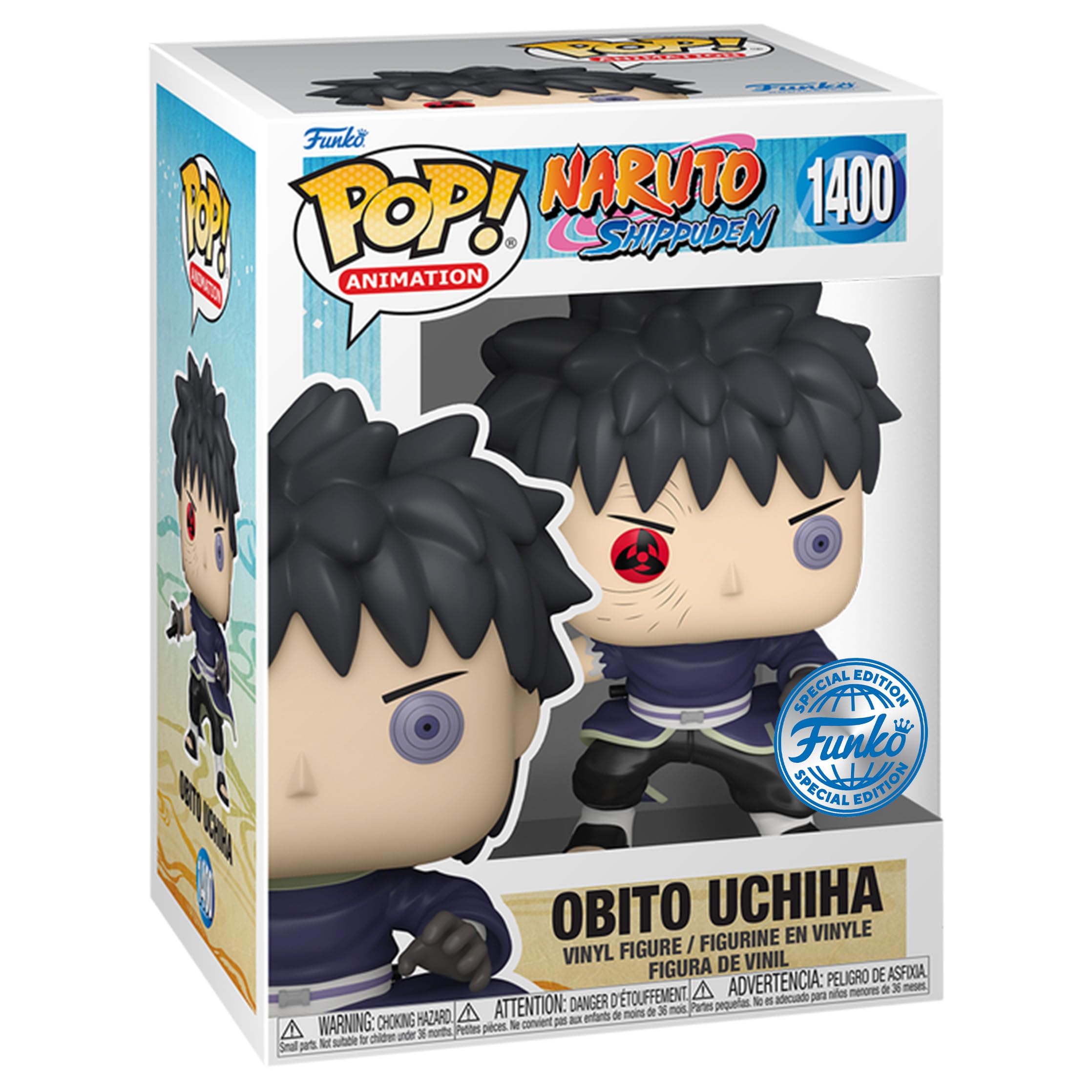 Funko Pop! Animación: Naruto Shippuden - Obito Uchiha (Desenmascarado) Figura (Entertainment Earth Exclusive)
